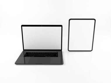 Gerçekçi Laptop ve Tablet Aygıt Model Şablonu