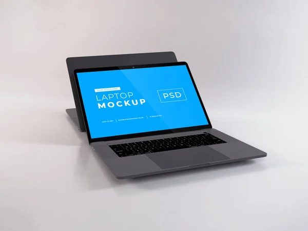 Realistische Laptop Attrappe Als Vorlage — Stockfoto