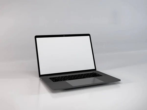 Realistyczna Scena Szablonu Laptop — Zdjęcie stockowe