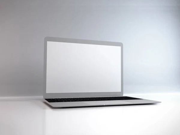 Realistyczna Scena Szablonu Laptop — Zdjęcie stockowe
