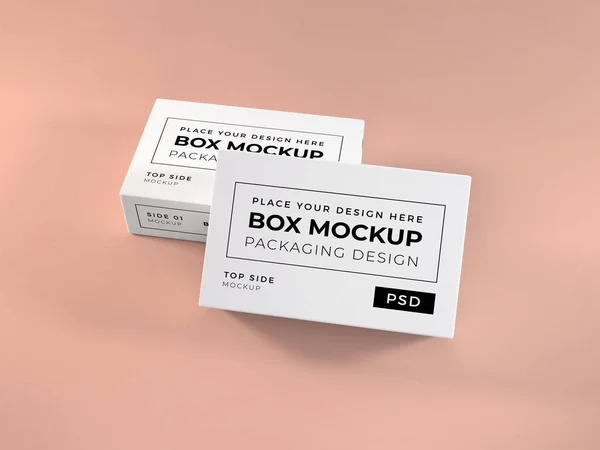 Realistische Long Box Verpackungs Mockup Vorlage — Stockfoto