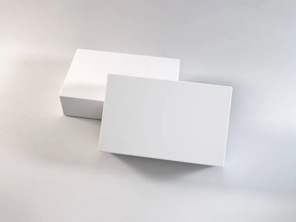 Realistica Scatola Lunga Packaging Modello Mockup — Foto Stock