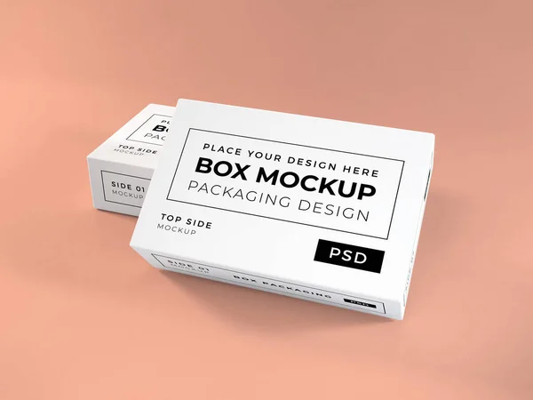 Ρεαλιστική Long Box Συσκευασία Πρότυπο Mockup — Φωτογραφία Αρχείου