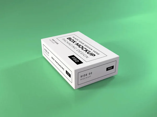 Realistic Long Box Packaging Mockup Template — Stock Photo, Image