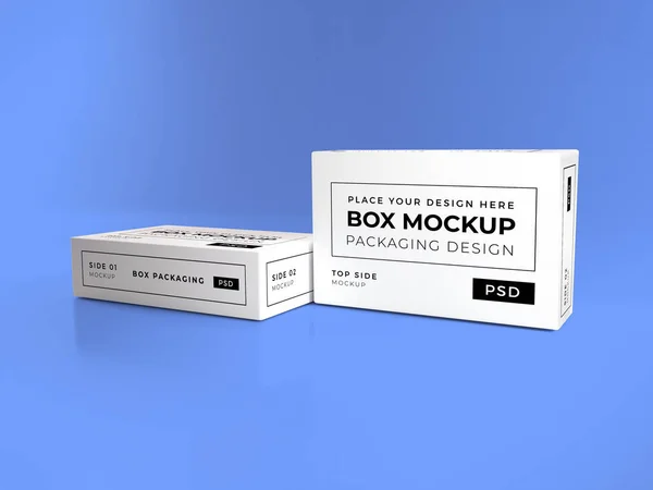 Realistische Long Box Verpackungs Mockup Vorlage — Stockfoto