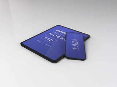 Gerçekçi Akıllı Telefon ve Tablet Model Şablonu