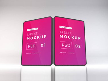 Gerçekçi Tablet Aygıt Model Şablonu Sahnesi