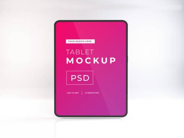 Gerçekçi Tablet Aygıt Model Şablonu Sahnesi