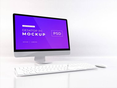 Gerçekçi Kişisel Bilgisayar Model Şablonu Sahnesi