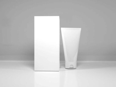 Gerçekçi Kozmetik Krem Paketleme Modeli