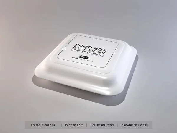 Food Box Packaging Mockup Template — Stock Photo, Image