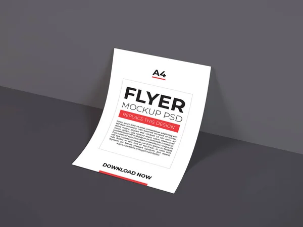 Realistic Flyer Mockup Template Scene — Stock Photo, Image