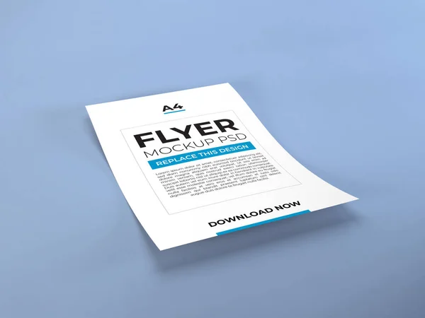 Realistic Flyer Mockup Template Scene — Stock Photo, Image