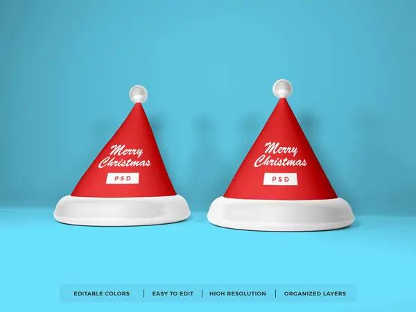 Christmas Santa Hat Mockup Vorlage — Stockfoto