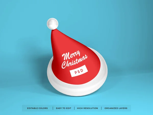 Christmas Santa Hat Mockup Vorlage — Stockfoto