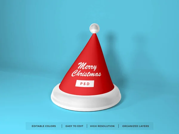 Christmas Santa Hat Mockup Vorlage — Stockfoto