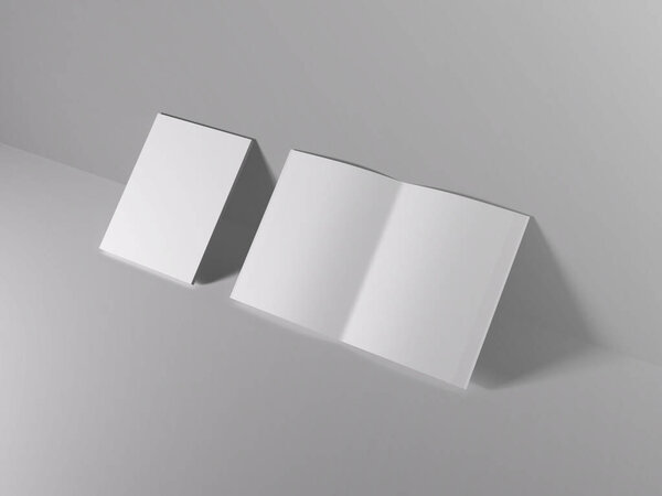 Realistic Magazine 3D Illustration Mockup Scene