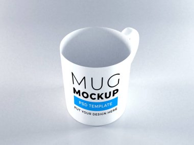 İzole Arkaplanda Gerçekçi Kupa 3D Görüntü Uygulaması