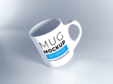 İzole Arkaplanda Gerçekçi Kupa 3D Görüntü Uygulaması