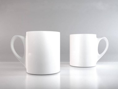 İzole Arkaplanda Gerçekçi Kupa 3D Görüntü Uygulaması