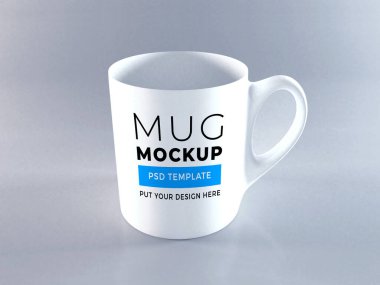 İzole Arkaplanda Gerçekçi Kupa 3D Görüntü Uygulaması