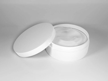 Gerçekçi Pomade Paketleme 3B Görüntü İzole Arkaplan Sahnesi