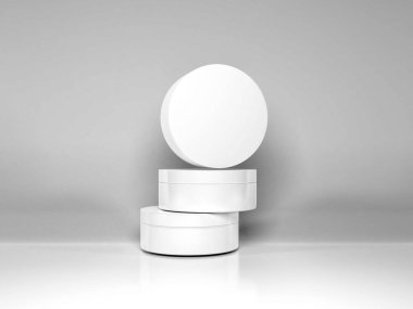 Gerçekçi Pomade Paketleme 3B Görüntü İzole Arkaplan Sahnesi