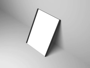 İzole Arkaplan Üzerine Poster Çerçevesi 3D Görüntü Yapılandırma Sahnesi