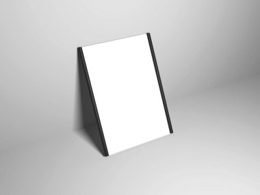 İzole Arkaplan Üzerine Poster Çerçevesi 3D Görüntü Yapılandırma Sahnesi