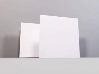 İzole Arkaplan Üzerine Poster Çerçevesi 3D Görüntü Yapılandırma Sahnesi