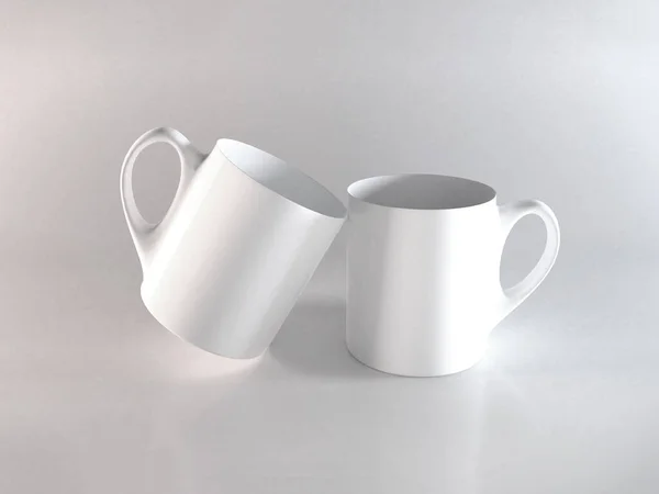 Realistic Mug Illustration Mockup Scene Isolated Background — Stock Photo, Image