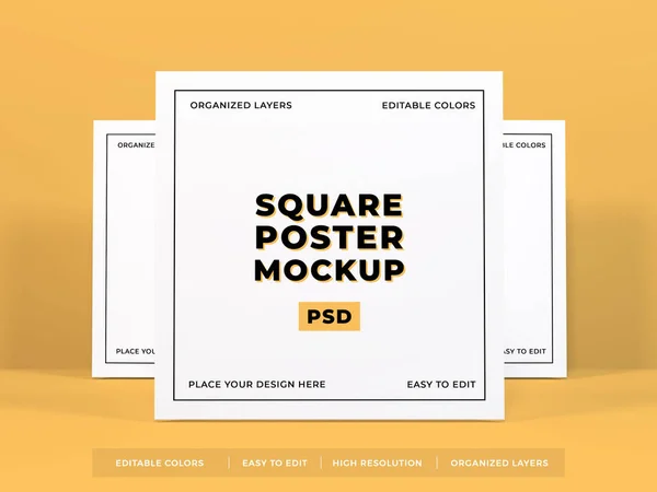 Poster Frame Illustration Mockup Szene Auf Isoliertem Hintergrund — Stockfoto