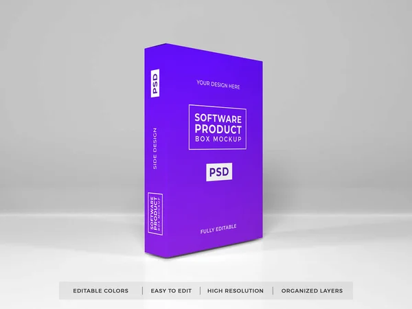 Realistic Software Box Product 3D Illustration Mockup Scene on Isolated Background