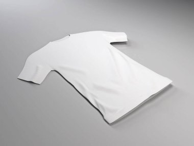 İzole Arkaplan Üzerine Gerçekçi Tişört 3B Görüntü Sahnesi