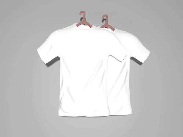 Tshirt Realista Ilustração Mockup Cena Fundo Isolado — Fotografia de Stock