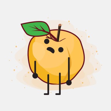 Sarı Kayısı Şirin Vektör Çizimi