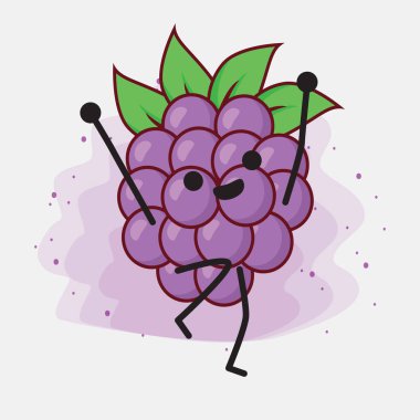 Böğürtlen Şirin Vektör Karakteri