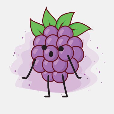 Böğürtlen Şirin Vektör Karakteri