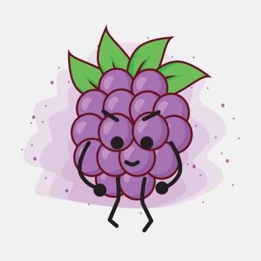 Böğürtlen Şirin Vektör Karakteri