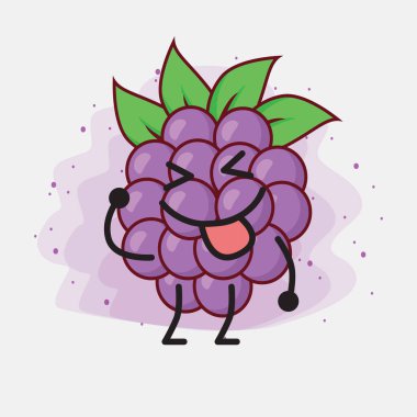 Böğürtlen Şirin Vektör Karakteri