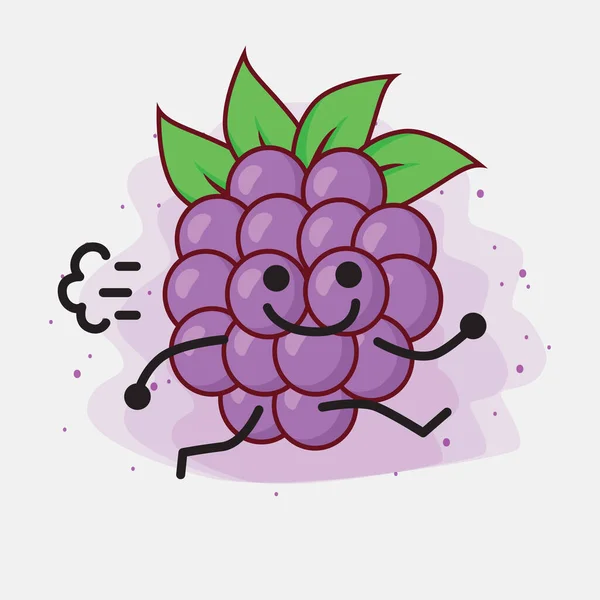 Eine Illustration Von Boysenberry Cute Vector Character — Stockvektor