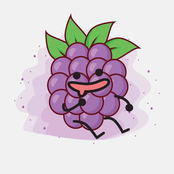 Een Illustratie Van Boysenberry Schattig Vectorkarakter — Stockvector