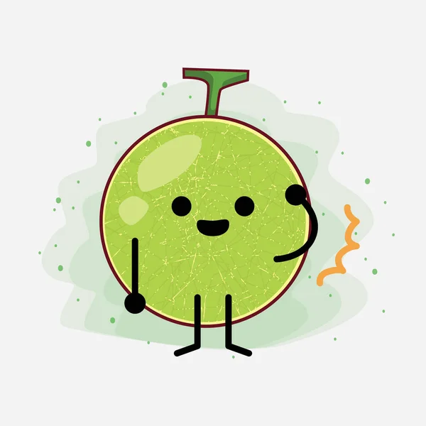 กษรของ Cantaloupe Melon Vector — ภาพเวกเตอร์สต็อก