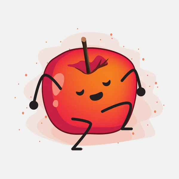 Иллюстрация Cute Crab Apple Vector Character — стоковый вектор