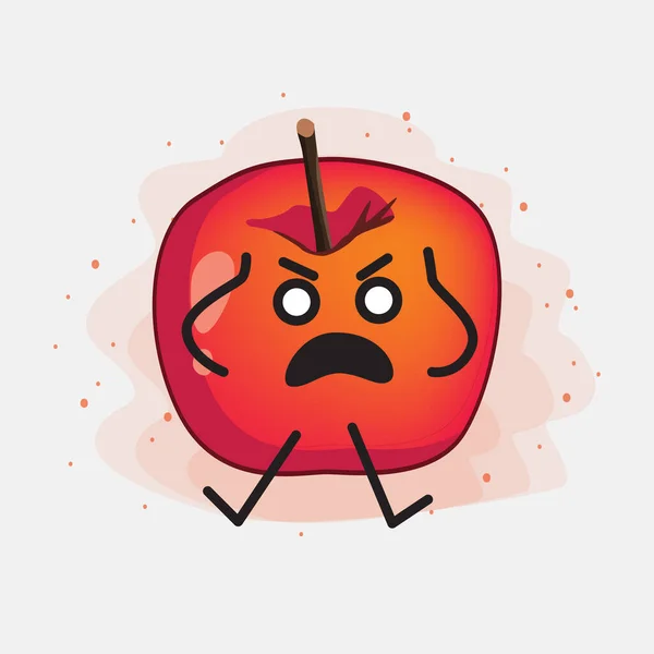 Una Ilustración Del Lindo Personaje Vectorial Apple Cangrejo — Vector de stock