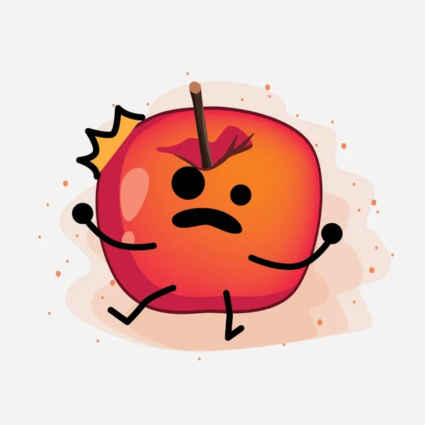 Иллюстрация Cute Crab Apple Vector Character — стоковый вектор