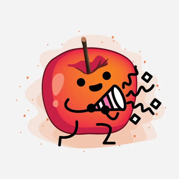 Иллюстрация Cute Crab Apple Vector Character — стоковый вектор