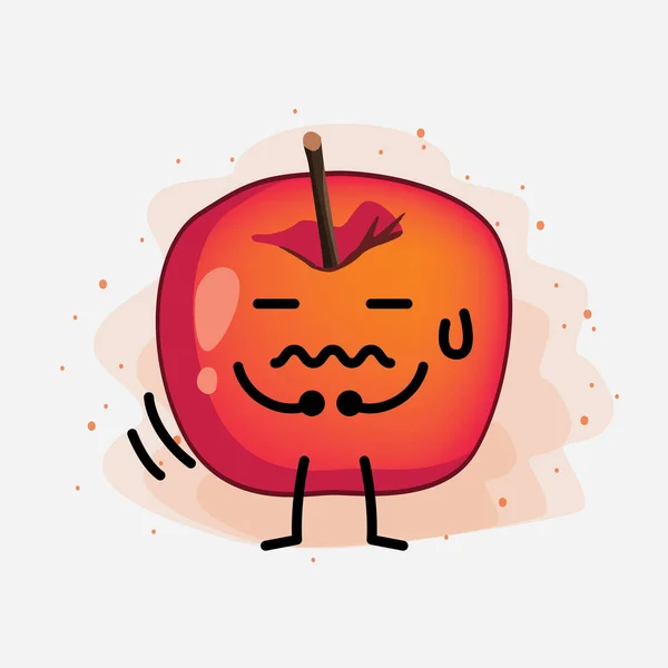 Sebuah Ilustrasi Cute Crab Apple Vector Character - Stok Vektor