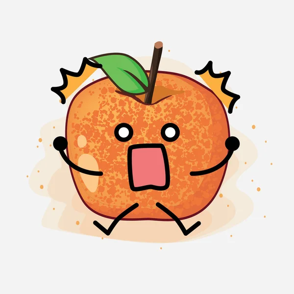 Eine Illustration Des Pluot Fruit Vector Character — Stockvektor