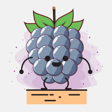 Şirin Dewberry meyve karakterinin bir çizimi